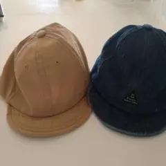 キッズ　ベージュキャップ Lサイズ （53〜55）2個セット