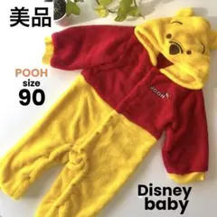 【美品】Disneybab プーさん 着ぐるみ ロンパース 90 フリース