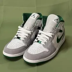 Nike Air Jordan 1 Mid グレー/グリーン