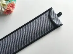 ループ付き23桁用そろばんケース☆ヒッコリーデニム×ストライプ