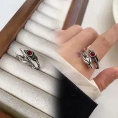 AR0050 龍の指輪silver925リング　メンズリング ドラゴンリング