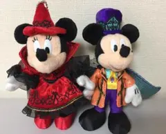 ディズニーハロウィン2010 ミッキー&ミニーセット ぬいぐるみバッジ