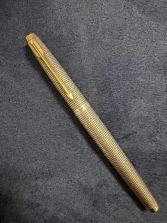 PARKER 75 万年筆 格子柄 初期 スターリングシルバー f or mニブのサムネイル