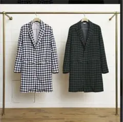 チェックコート チェスターコート