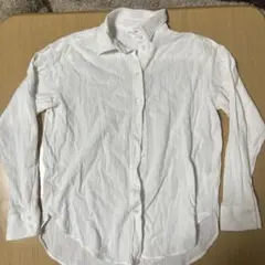 ホワイト コットン 長袖シャツ　H&M