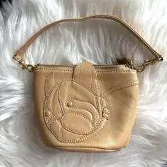 ☆美品☆キタムラ　フレンチブルドッグ　ミニバッグ　レザー　保管袋つき
