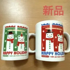 新品未使用品　雪だるま・雪のクマ マグカップ 2個セット 非売品