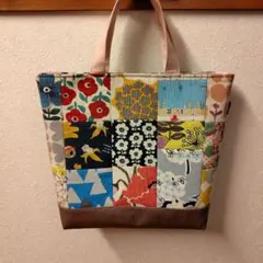 大きめパッチワークトートバッグ ハンドメイド