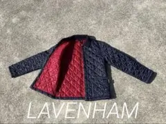 【ほぼ未使用】LAVENHAM キルティングジャケット ネイビー/レッド M相当