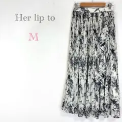 ♦︎ハーリップトゥ【M】ロングスカート　花柄　フリル　ウエストゴム　スリットのサムネイル