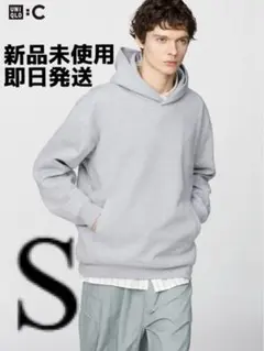新品UNIQLO C ユニクロC スウェットオーバーサイズプルパーカ S グレー