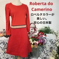 ロベルタデイカメリーノ　日本製　11号　長袖ワンピース　膝丈　ジャージー