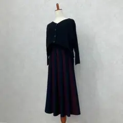 パラディテール ミラノリブ前後2wayプルオーバー 長袖ニット カーディガン M