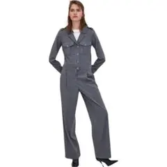 新品ZARA trf collection グレー オールインワン　M