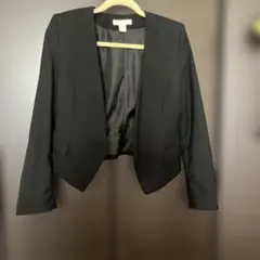 H&M ノーカラー ブラックジャケット EUR 38