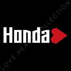 HONDA　ホンダ　ハートステッカー・中　ホワイト　1枚　LOVE HEART