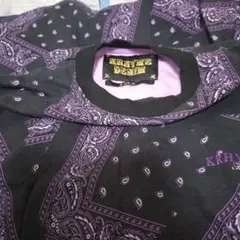 KRHYME DENIM バンダナ柄長袖カットソー XXL