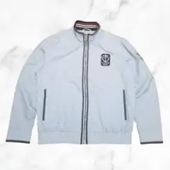 ライトブルー ジップアップジャケット　ジャンパー　ストライプ　y2k