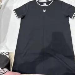 MLB ブラック 半袖ミニワンピース 3L Dazy XL