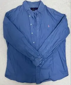 Ralph Lauren 長袖シャツ 青　ラルフローレン