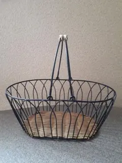 バスケット・かご ブラック ウィッカー