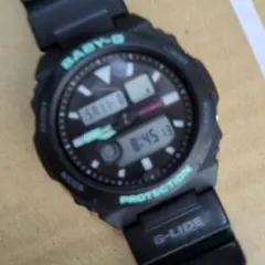 ま*ゅ様 稼働品.CASIO BABY-G G-LIDE デジアナ腕時計 ブラッ