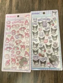My Melody & Kuromi ボンボンドロップシール 2シートセット