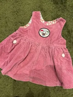 レトロ　ワンピース　コーデュロイ　冬　90 95