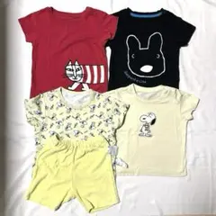 80 ユニクロ ベビー 夏服 まとめ売り 4点セット 半袖 保育園着