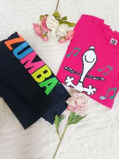 ZUMBA PEANUTS ☆スヌーピー Tシャツ&レギンス2点セット