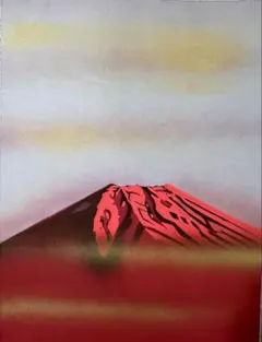 掛け軸 山田邦人 洋上紅富士 絹本 希少 軸装 茶道具 掛軸 美品 です。 掛け軸 山田邦人 洋上紅富士 絹本 希少 軸装 茶道具 掛軸 美品 です