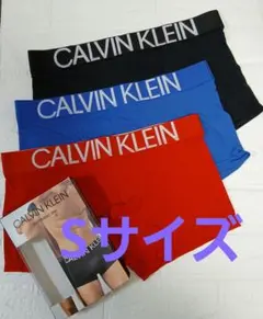 CALVIN KLEIN　 ボクサーパンツ　Sサイズ　 3枚セット黒、赤、青