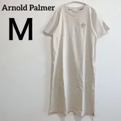 美品✨アーノルドパーマー【Ｍ】Tシャツワンピ　半袖カットソーワンピース　ベージュ