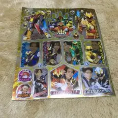 テレビくん9.10月号　ゴジュウジャー トランプ、銀ピカシール①