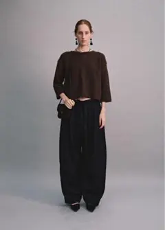 ネイビーワイドパンツ