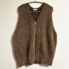 【LOWRYFARM】ブラウン／シャギーベスト