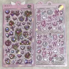 【新品未使用】BONBON DROP シールセット 黒とピンク