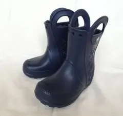 crocs★クロックス★レインブーツ★長靴★ハンドル付き★紺★C8★15.5cm