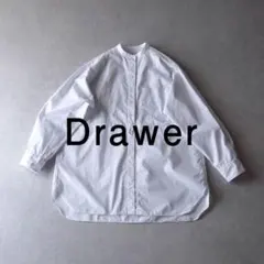美品 ドゥロワー 6,1万円 ボウタイシャツ ボウタイブラウス 白 Drawer 