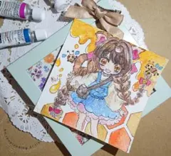 手描きイラスト オリジナル 虎猫 子猫ちゃん❤️アナログ