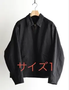 26SS COMOLI BLACK DENIM ZIP SHORT JACKET