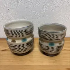 未使用・箱付き】無疆窯 湯呑み ペアセット｜北大路魯山人系譜 作家物