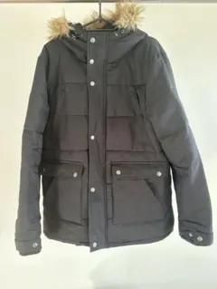 ファー付き黒ダウンジャケット Lサイズ（メンズ）