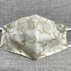 M7☆パープルグレー☆チュール☆お花＆リボン刺繍レース☆ハンドメイド