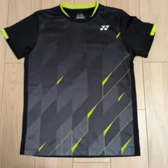 YONEX バドミントンシャツ ブラック/グレー/ライム Sサイズ