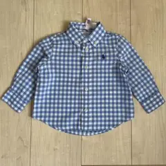 ラルフローレン　ベビー　ギンガムチェック長袖シャツ　6m
