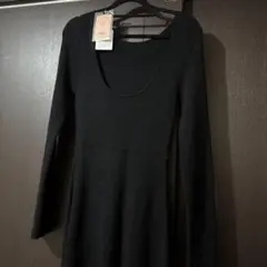 エイミーイーストワール　ブラック ロングニットワンピース サイズF