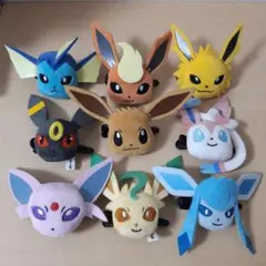 ポケットモンスター　フェイスぬいぐるみクリップ　イーブイフレンズ　9種