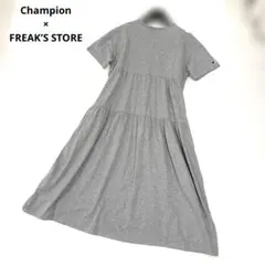 Champion×FREAK’S STORE 別注ワンピース ティアード　グレー