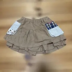 Branshes ブラウン フリルスカート風キュロット80